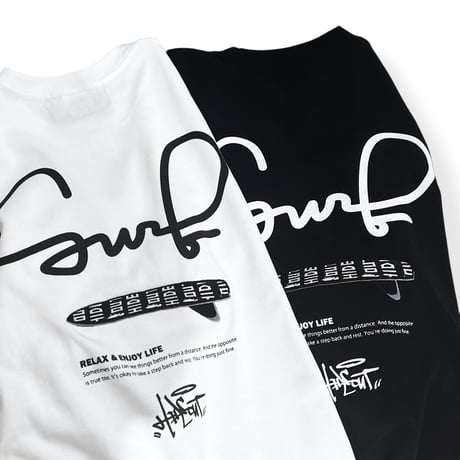 【SURF】デザイン (SUPER HEAVY T-SHIRTS) /BLACK/M/L