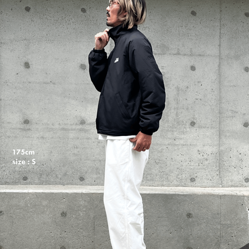 通常販売】Reversible Nylon Fleece Jacket / BLACK /