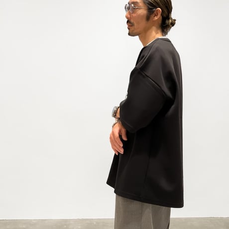 【限定XLセットアップ】「h-LOGO / STREET-LOGO」刺繍ダンボールニットSS×ショーツ/BLACK/XL