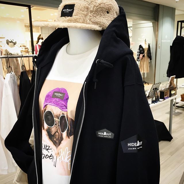 ヘビーオンスZIPUPパーカー BLACK/L/XL | HIDEOUT (ﾊｲﾄﾞｱｳﾄ)｜