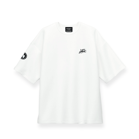 「h-LOGO / STREET-LOGO」刺繍ダンボールニットSS / BLACK / S / M / L