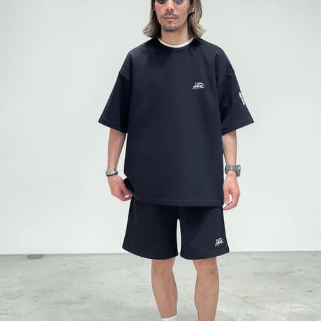 「STREET-LOGO」刺繍ダンボールニットショーツ/WHITE/M/L