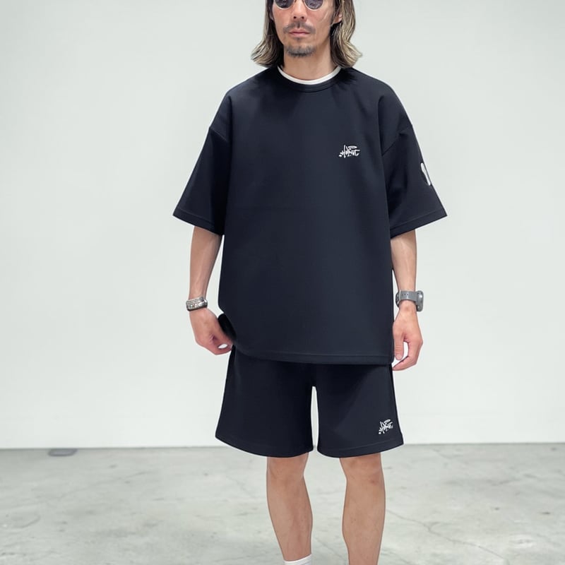 STREET-LOGO」刺繍ダンボールニットショーツ/WHITE/M/L | HIDEOUT