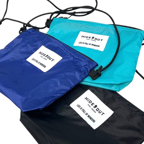 Ripstop Nylon Shoulder Bag / MINT/BLUE/BLACK
