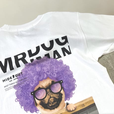 「MR.DOGMAN2026ss【アフロドッグ】PURPLE ver.」 HIGH GRADE T-SHIRTS / WHITE/M/L/XL