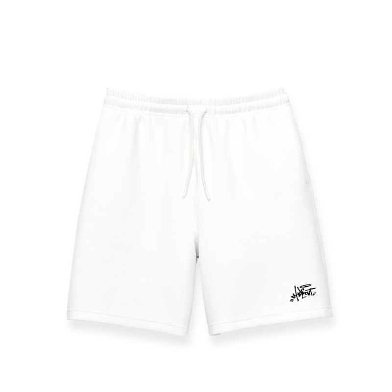STREET-LOGO」刺繍ダンボールニットショーツ/WHITE/M/L | HIDEOUT