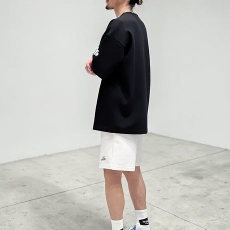 「h-LOGO / STREET-LOGO」刺繍ダンボールニットSS /BLACK/M/L