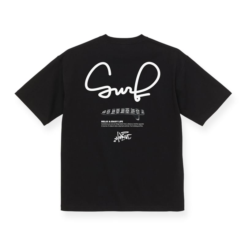 Tシャツ・カットソー Sandbeige T-shirts Black SURF】デザイン (SUPER HEAVY T-SHIRTS) /WHITE/M/L |