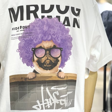 「MR.DOGMAN2026ss【アフロドッグ】PURPLE ver.」 HIGH GRADE T-SHIRTS / WHITE/M/L/XL