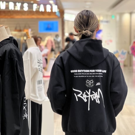 「RHYTHM」 SUPER HEAVY SWEAT HODDIE ZIP UP / BLACK/M/L/XL