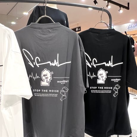 サガラ刺繍シリーズ「SIGNAL」ボックスシルエットコードTシャツ /BLACK/M/L/XL