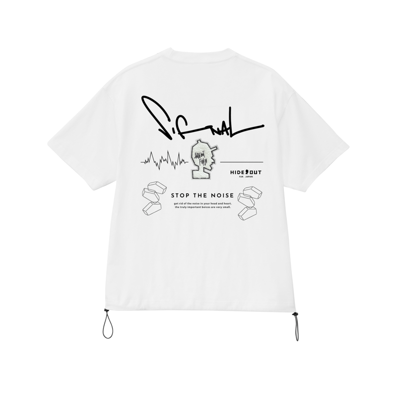 サガラ刺繍シリーズ【SINGNAL】ボックスシルエットコードTシャツ