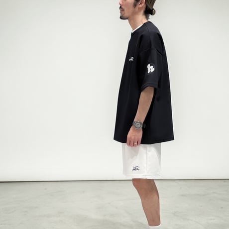 「h-LOGO / STREET-LOGO」刺繍ダンボールニットSS /WHITE/M/L