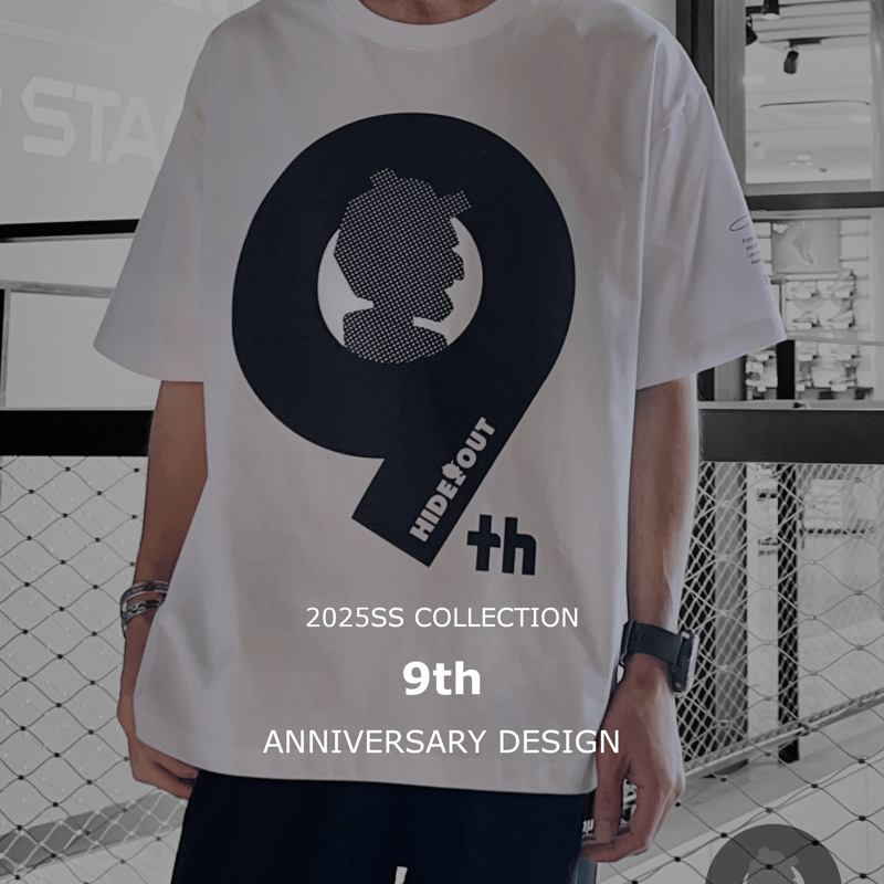 9th】(ボックスシルエットTシャツ) /WHITE/M/L/XL | HIDEOUT (ﾊ