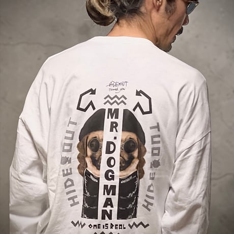 「MR.DOGMAN2026ss【分裂】」 BIG LONG SLEEVE T-SHIRTS / WHITE/S/M/L