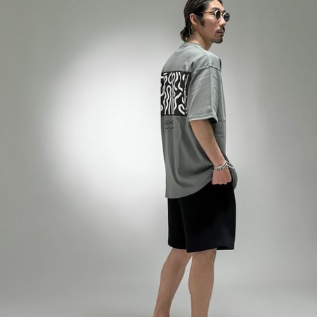 【受注生産】「BLEND IN」SUPER HEAVY WIDE T-SHIRTS /STONE GREEN/M/L