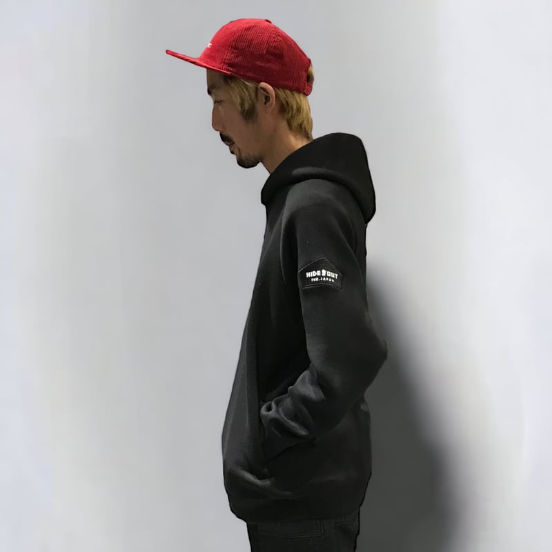 LOGO刺繍ダンボールニットパーカー OFF-WHITE / M / L | HIDEOUT LOGO刺繍ダンボールニットパーカー OFF-WHITE / M / L | HIDEOUT
