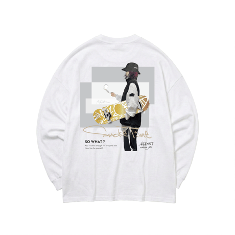 【限定受注デザイン】「SMOKE-mikiko」BIG LONG SLEEVE T-SHIRTS / BLACK/S/M/L