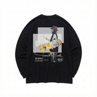 【限定受注デザイン】「SMOKE-mikiko」BIG LONG SLEEVE T-SHIRTS / BLACK/S/M/L