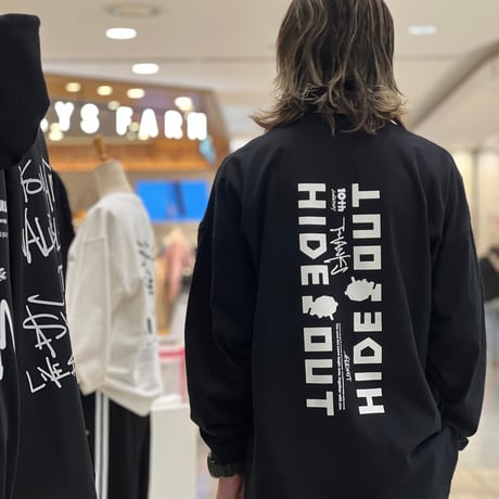 【10周年記念デザイン - LOGO】-限定-マグ×ロンTセット BIG LONG SLEEVE T-SHIRTS / BLACK/S/M/L