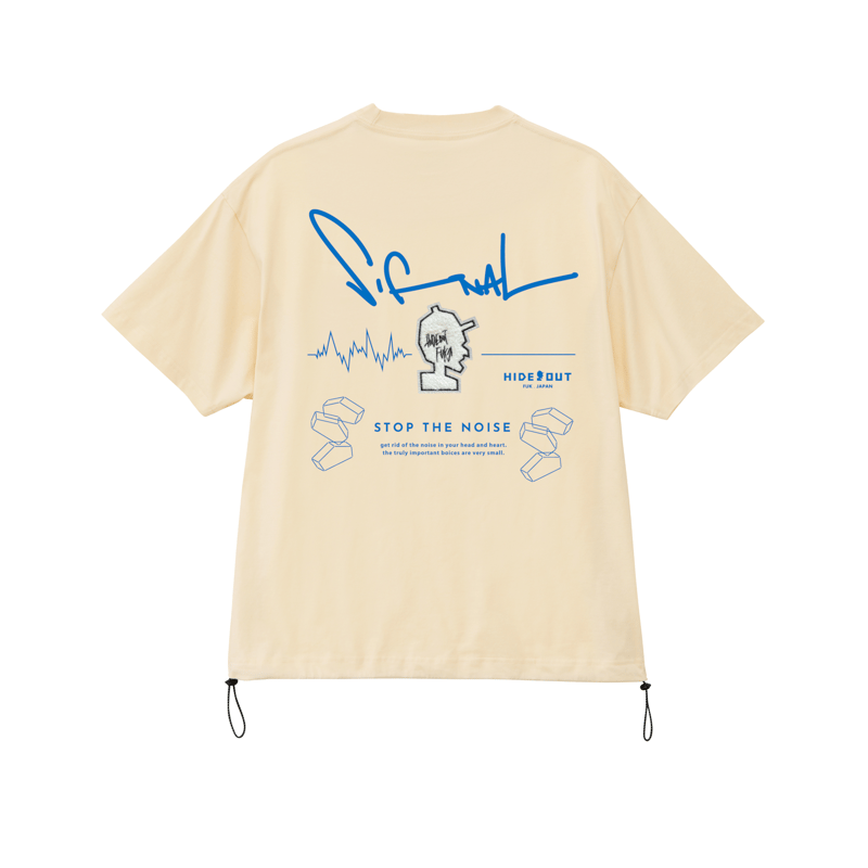 サガラ刺繍シリーズ【SINGNAL】ボックスシルエットコードTシャツ