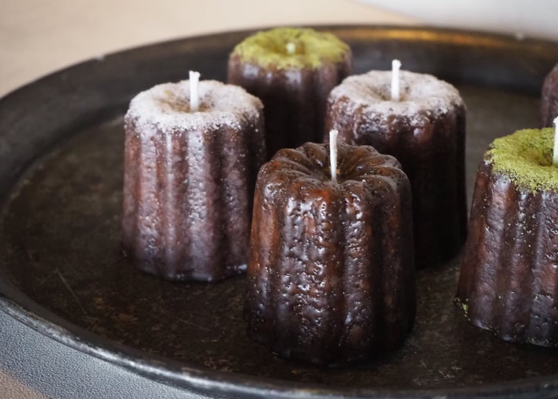 売り切れのため展示のみ)蜜蝋＆ソイワックスミニカヌレ