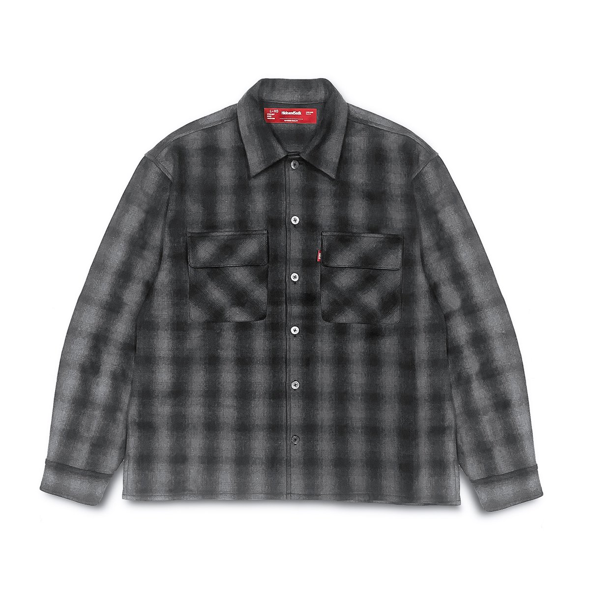 Wool Ombre Check L/S Jacket | HIDE AND SEEK Off Wool Ombre Check L/S Jacket | HIDE AND SEEK Off