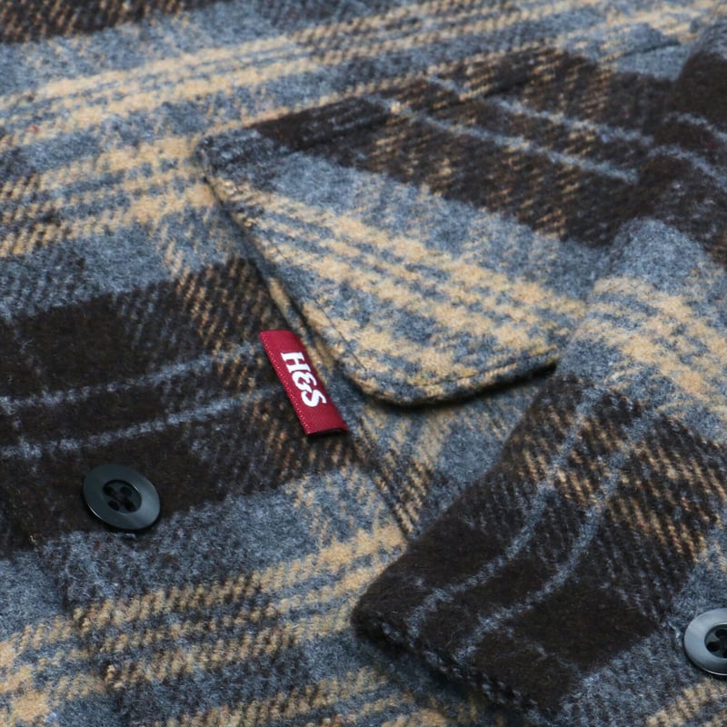Plaid Flannel L/S Shirt(23aw) | HIDE AND SEEK O