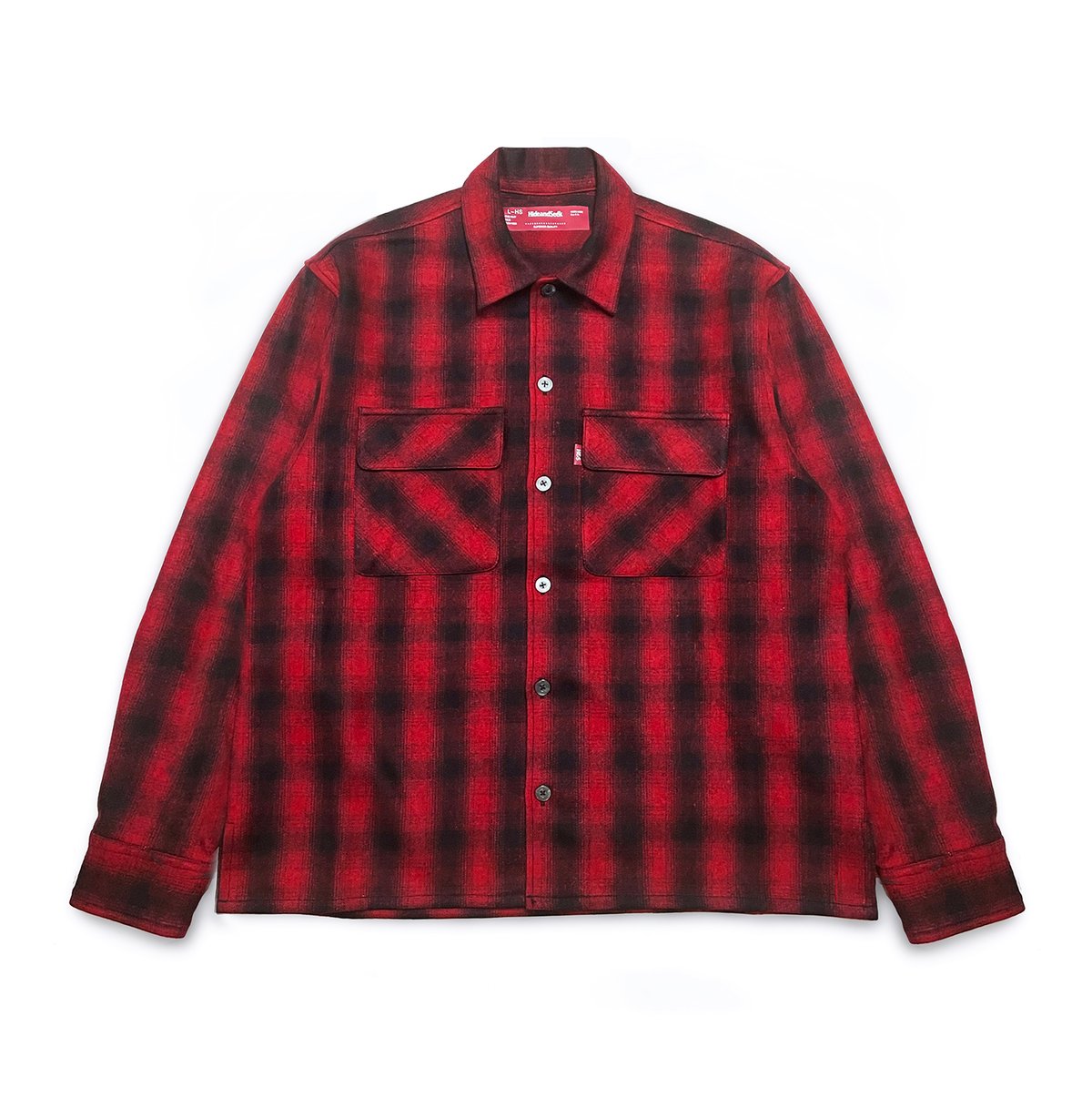 Wool Ombre Check L/S Jacket | HIDE AND SEEK Off Wool Ombre Check L/S Jacket | HIDE AND SEEK Off