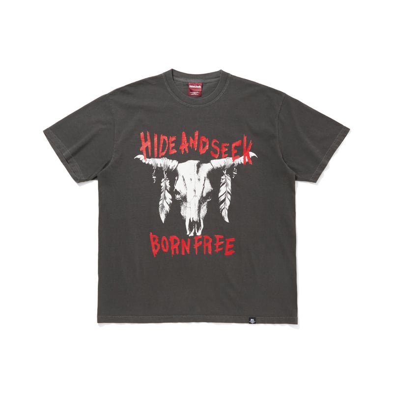 Buffalo Skull S/S Tee(Front) | HIDE AND SEEK Of