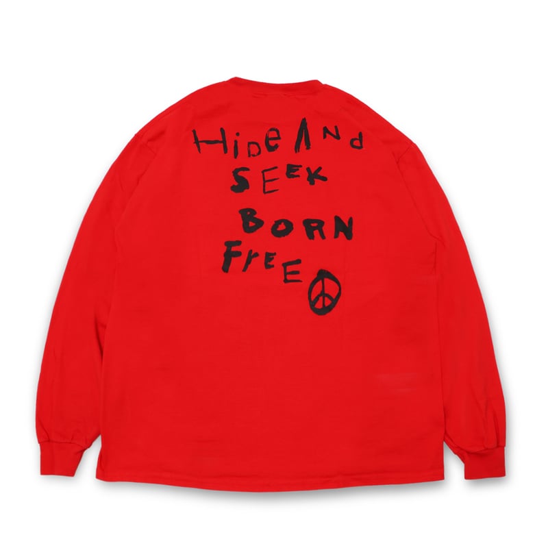 入手困難◇HIDE AND SEEK◇BLACK&RED L/S TEE - トップス