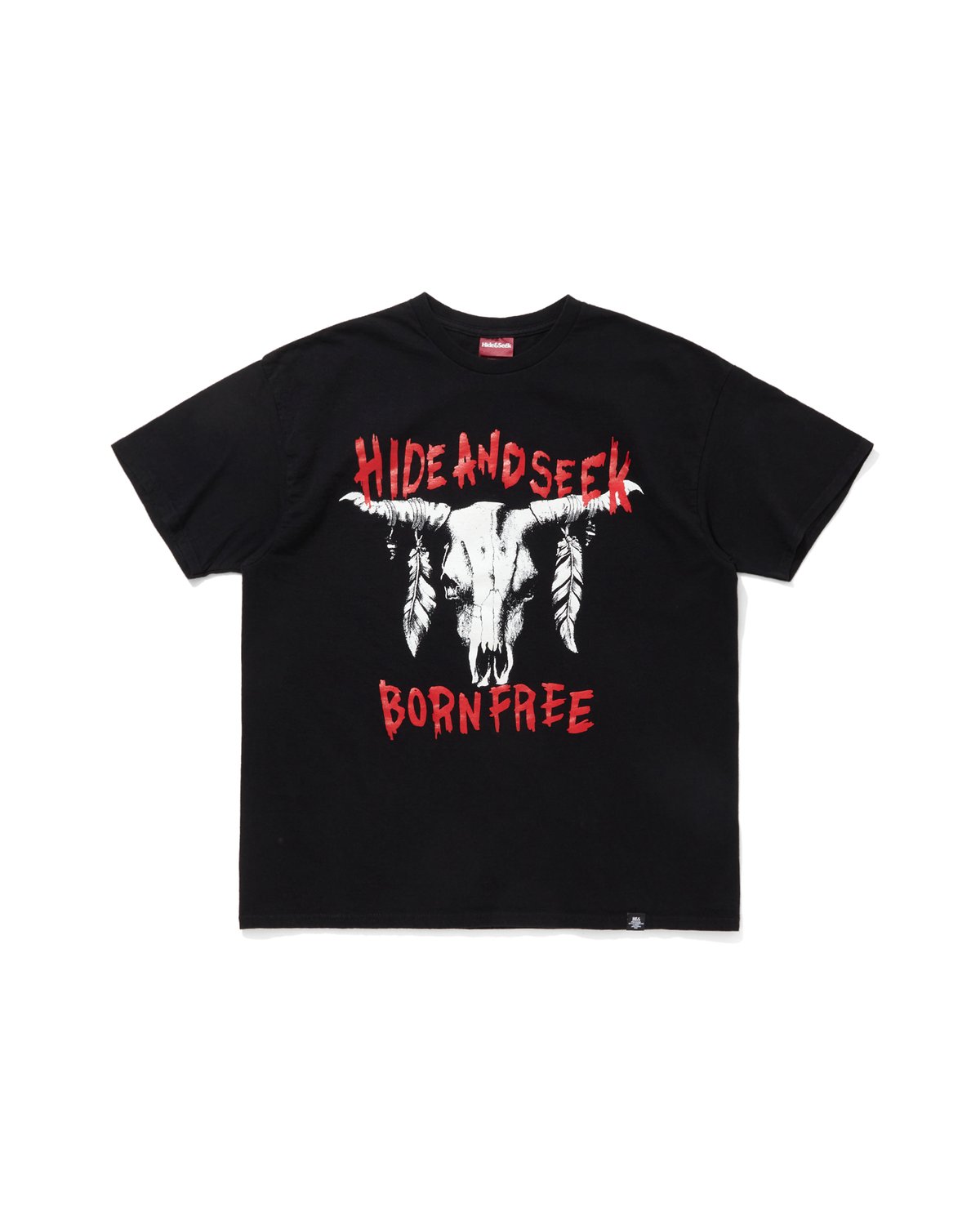Buffalo Skull S/S Tee(Front) | HIDE AND SEEK Of