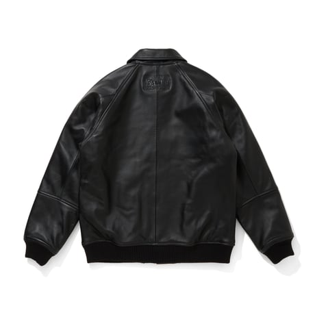 "HideandSeek×Toru Nishiura" Leather Varsity Jacket