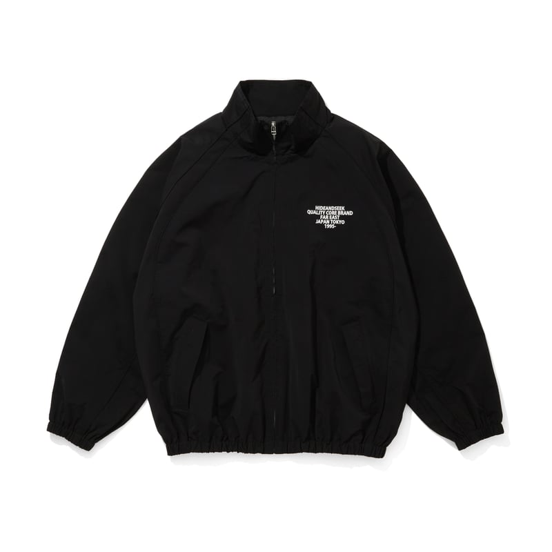 HideandSeek ブラックコットンジャケット HIDE AND SEEK】Zip Work Jacket(24aw) -BLACK (ハイドアンドシーク