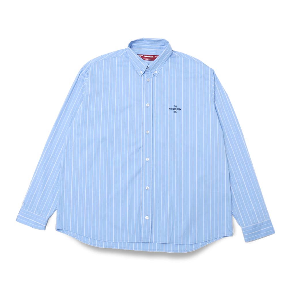 【HIDE AND SEEK】ストライプシャツ/Lサイズ Hide and Seek 「Striped B.D. L/S Shirt」 ボタンダウン
