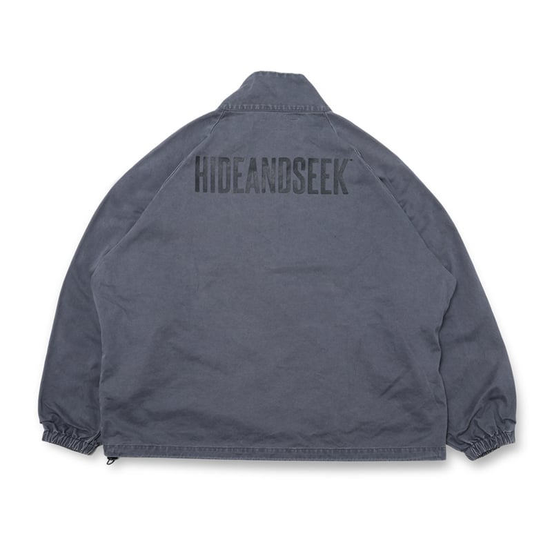 ●PIGMENT●HALF-MOON PADDING BAG_SKY / 大きくて軽い Half Zip Jacket(Pigment Dye) | HIDE AND SEEK Of