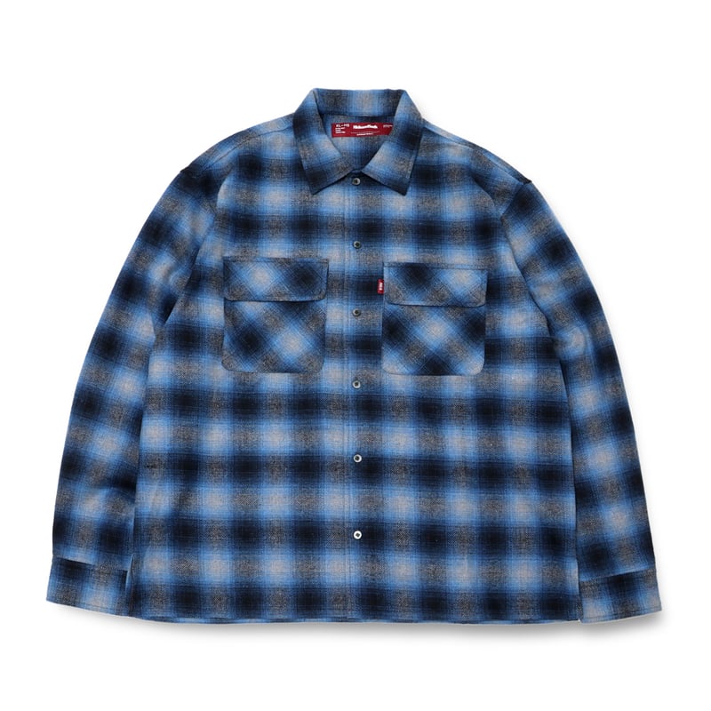 トップス Hide and Seek Wool Ombre Check L/S Shirt Ombre Check L/S Shirt(24aw) | HIDE AND SEEK Off
