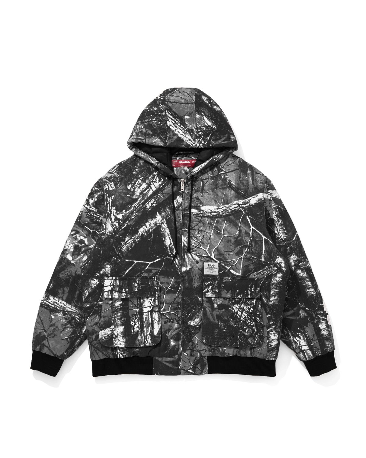 Camo Zip Hooded Jacket | HIDE AND SEEK Official