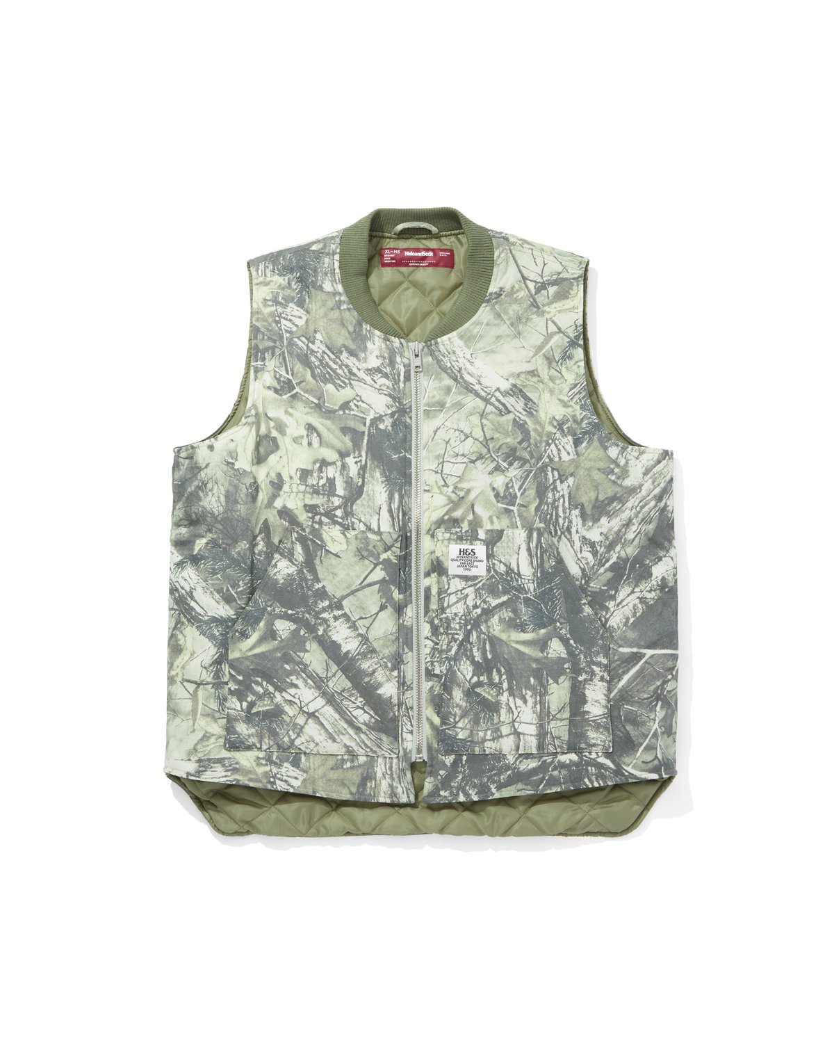 Camo Zip Work Vest | HIDE AND SEEK Official Web