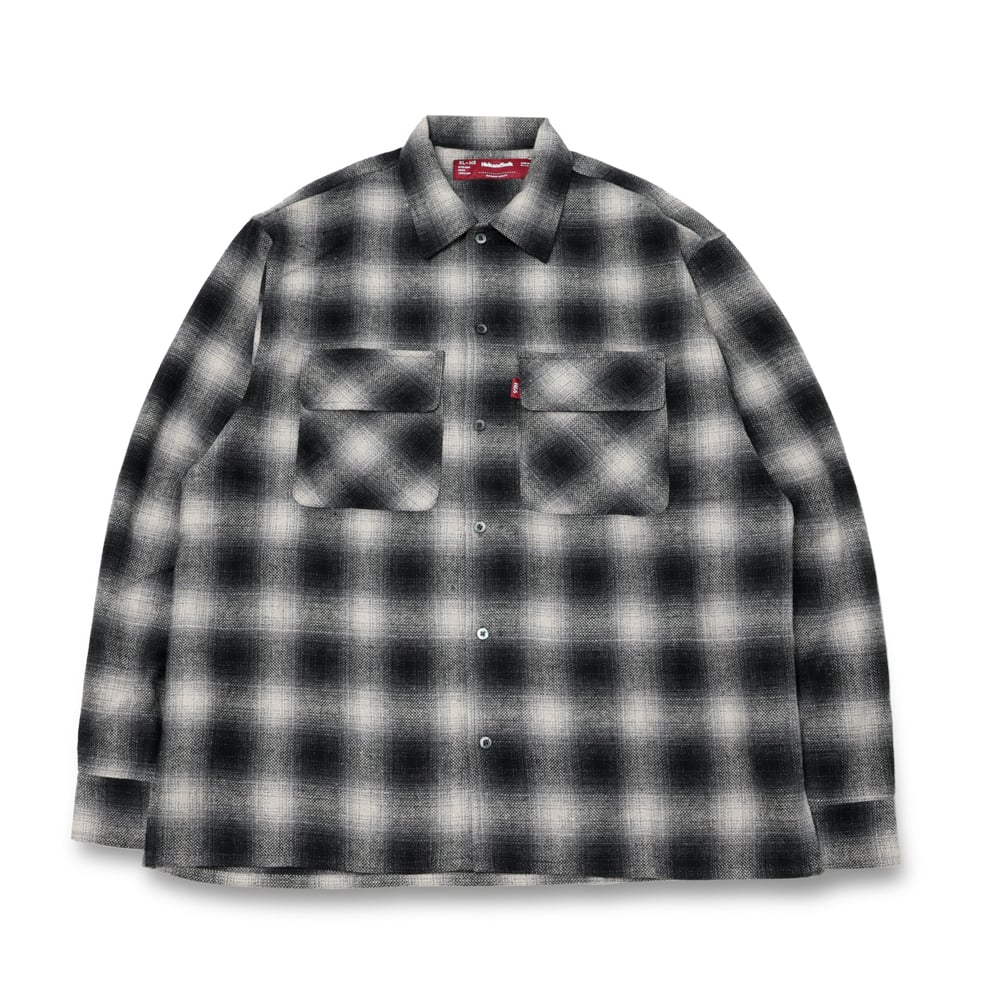 Wool Ombre Check L/S Shirt(24aw) | HIDE AND SEE