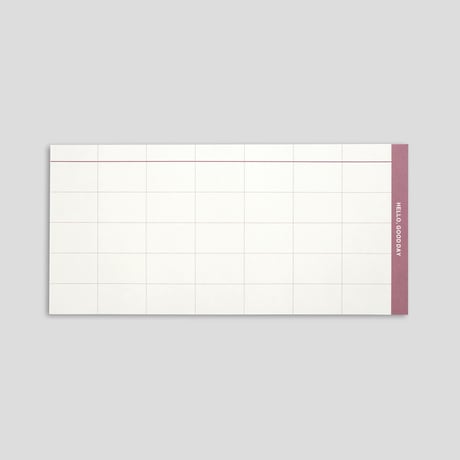 WEEKLY&MONTHLY memopad - RED -