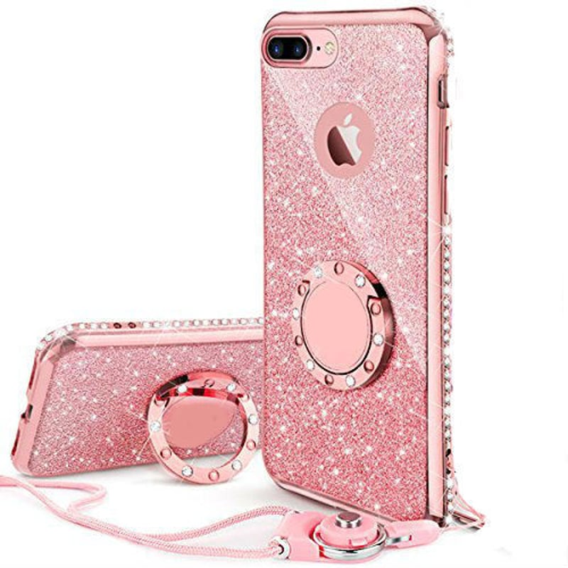 iPhoneケース リング ストラップ付きケース キラキラ かわいい iPhoneケース リング ストラップ付きケース キラキラ かわいい