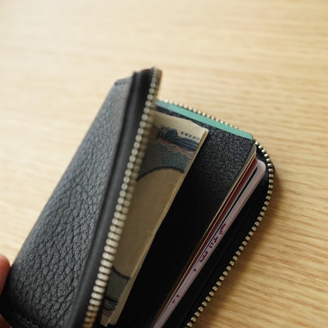 minimaround｜シンプルで自由な小さい財布（ブラック）CT09