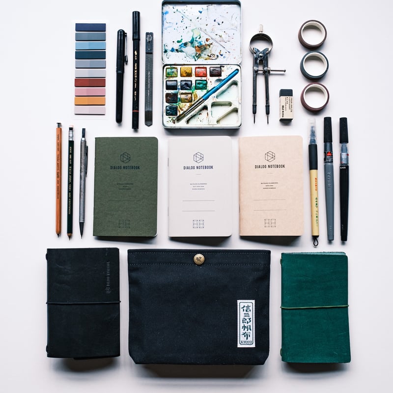 ダイアログノートポーチ（黒） by 一澤信三郎帆布 | DIALOG NOTEBOOK STORE