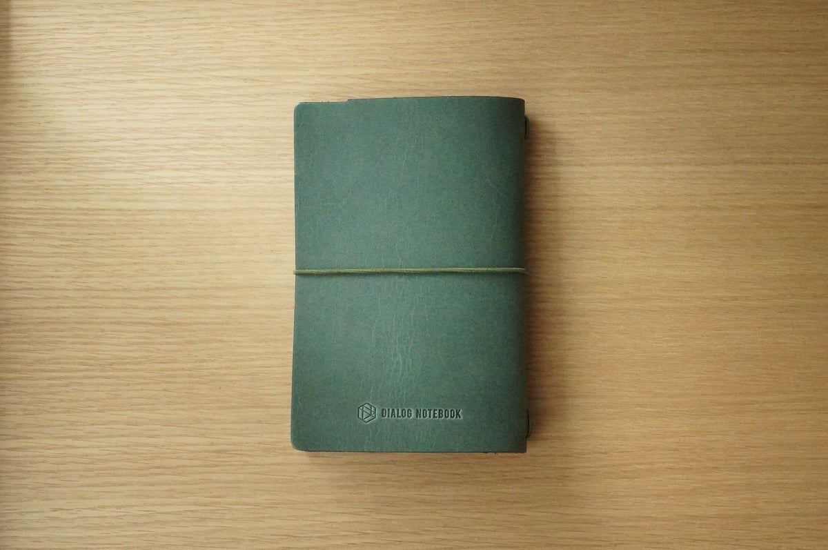 DNレザーノートカバー（ダブルオイルアンティークヌメ革・グリーン