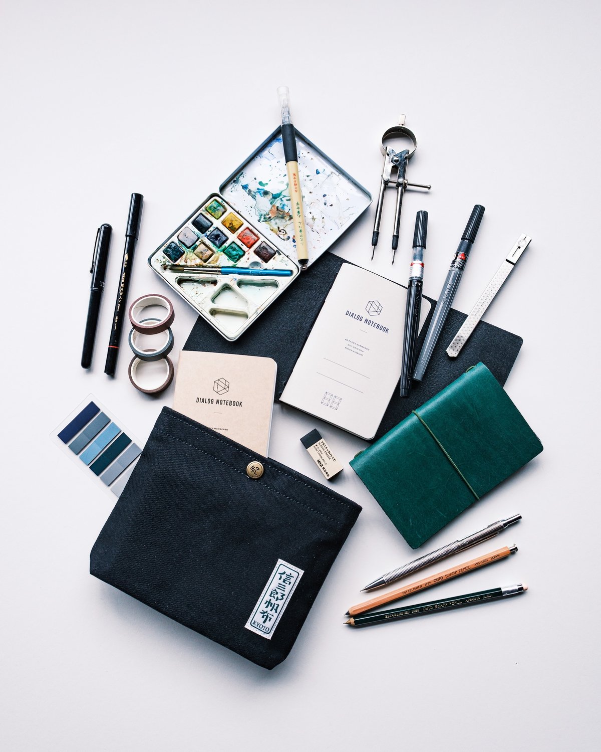 ダイアログノートポーチ（黒） by 一澤信三郎帆布 | DIALOG NOTEBOOK STORE