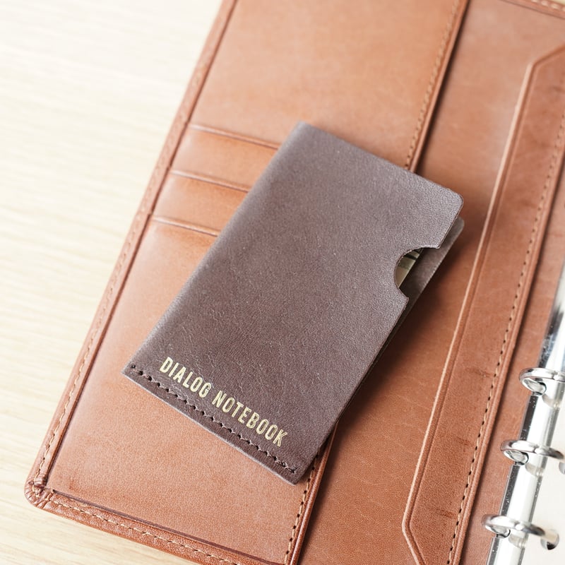 カードサイズレザーホルダー（栃木レザー・チョコ） | DIALOG NOTEBOOK