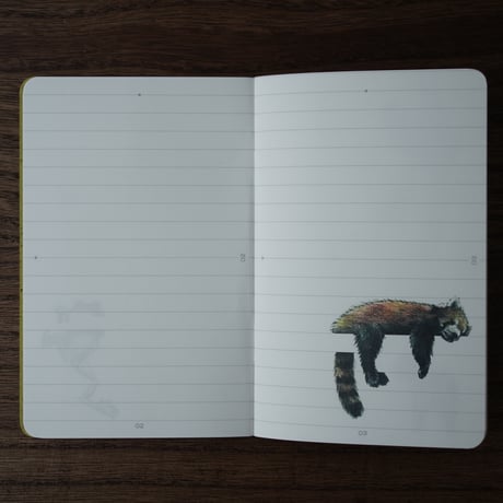 ダイアログノートアート（3冊セット）｜罫線で遊ぶ動物（横罫）
