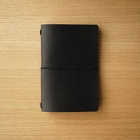 DNレザーノートカバー（ダブルオイルアンティークヌメ革・ブラック）DNC003