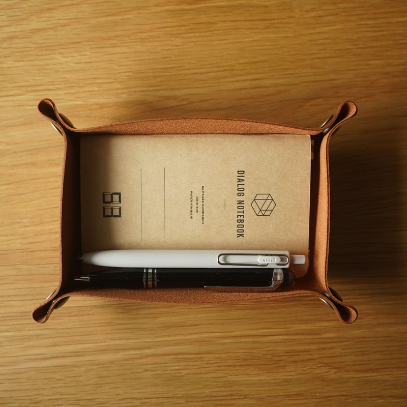 DNレザートレイ（ダブルオイルアンティークヌメ革・メープル